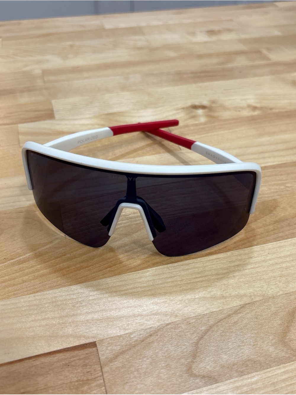 Shady Rays Shield SH-3 Sunglasses Polarized UV400 White plastic frame